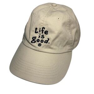 Life is Good embroidered khaki ball cap